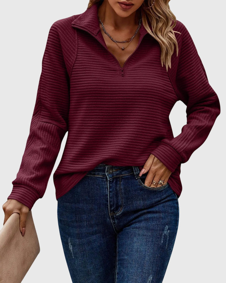 Komfortable Damen Strickjacke im eleganten Stil in Maroon