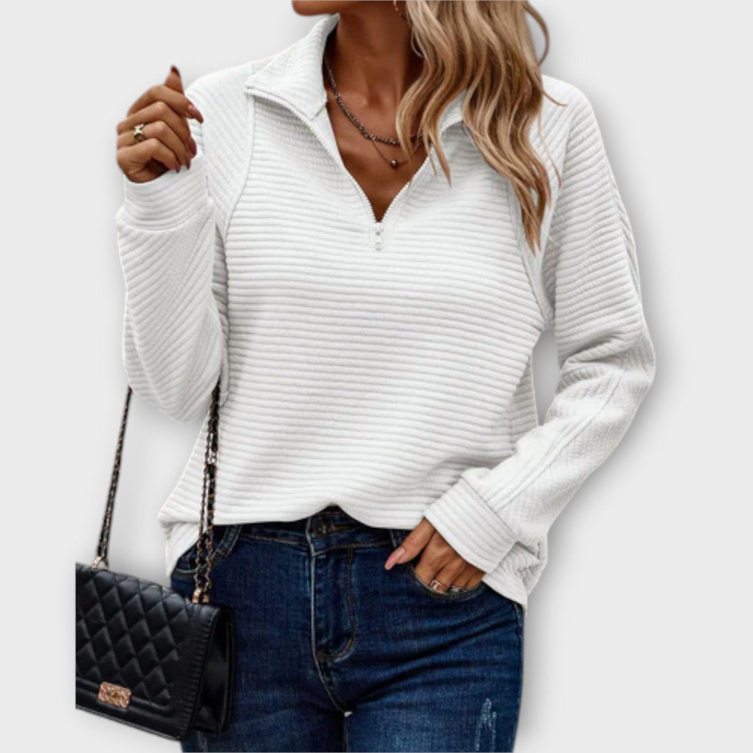 Komfortable Damen Strickjacke zum Kombinieren in Weiß