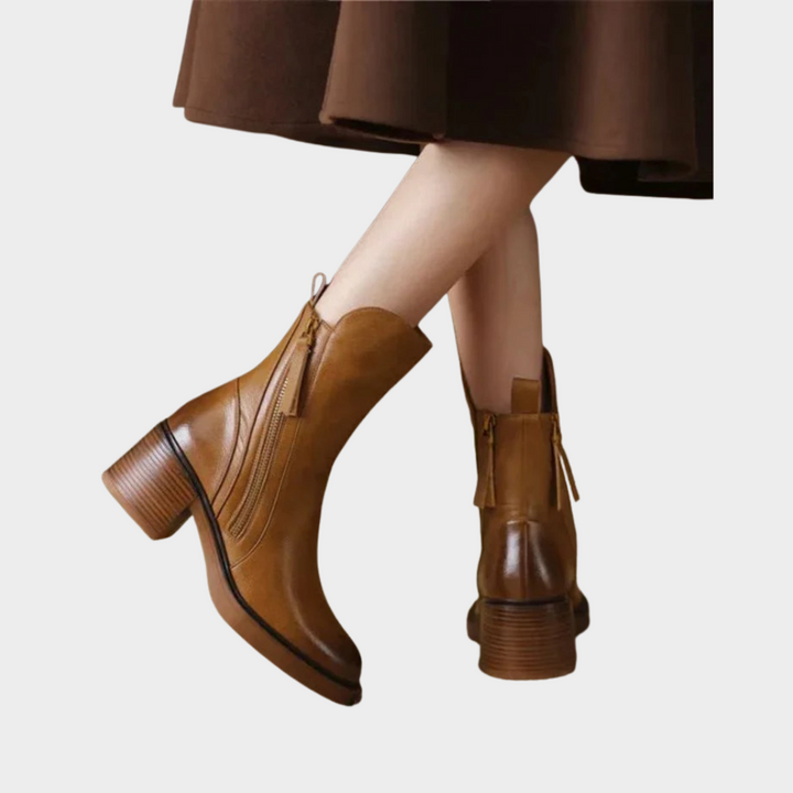 Komfortable Leder Stiefeletten für Damen (5)