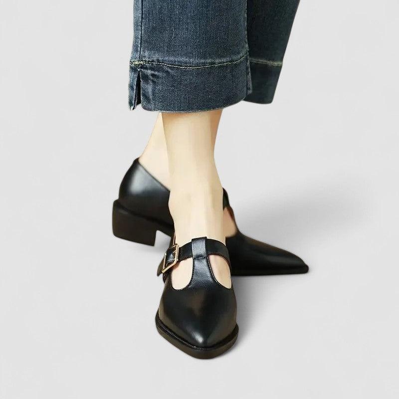 Komfortable Orthopädische Mary Janes in Schwarz
