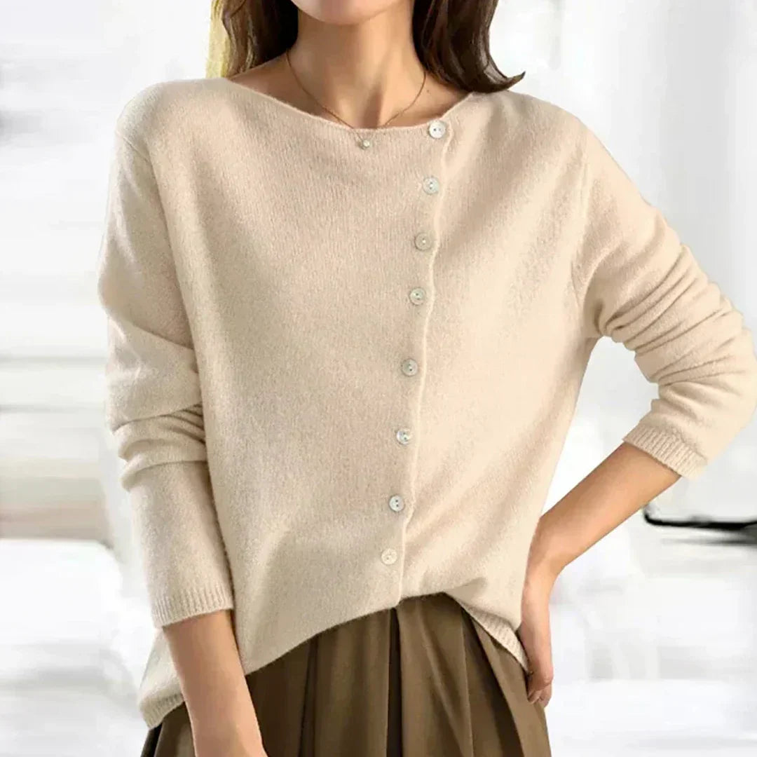 Komfortable Strickjacke zum Schichten in Beige
