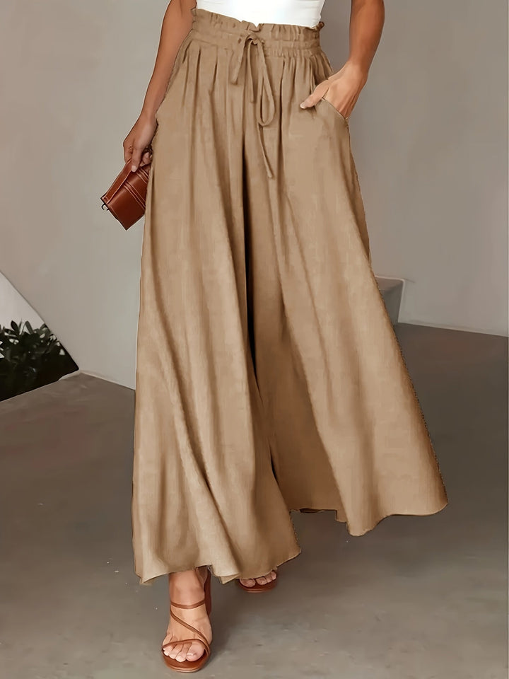 Komfortable Weite-Hosen für jeden Tag in Khaki