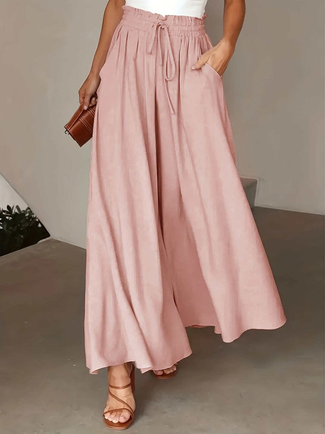 Komfortable Weite-Hosen für jeden Tag in Rosa