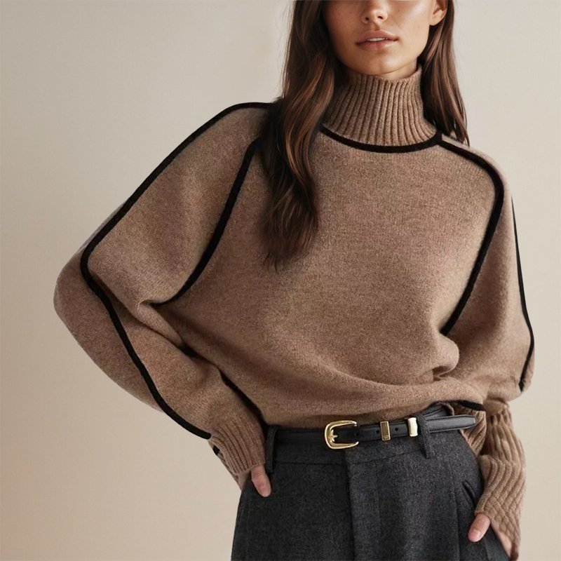 Komfortabler Rollkragen Pullover für Damen (2)