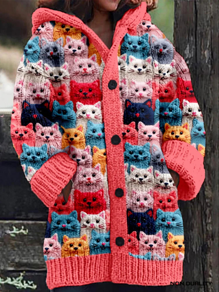 Kuschelige übergroße Damen Strickjacke zum Überziehen in Entwurf 1