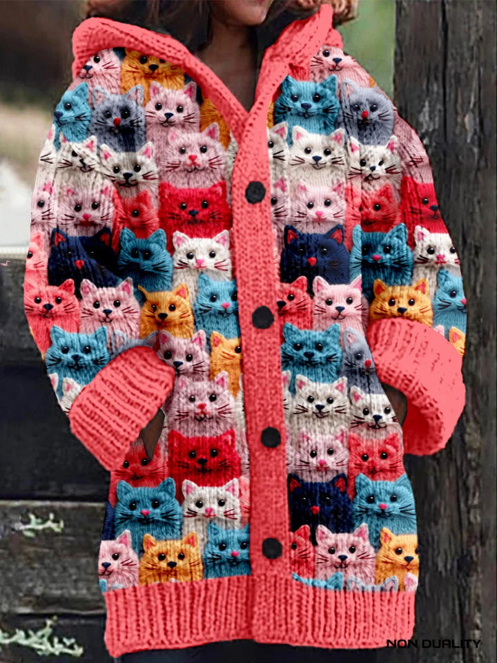 Kuschelige übergroße Damen Strickjacke zum Überziehen in Entwurf 1