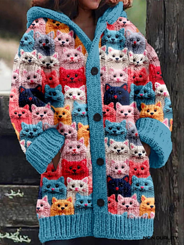 Kuschelige übergroße Damen Strickjacke zum Überziehen in Entwurf 3