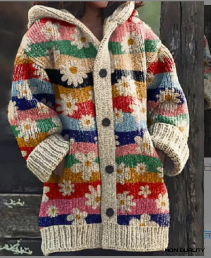 Kuschelige übergroße Damen Strickjacke zum Überziehen in Entwurf 7