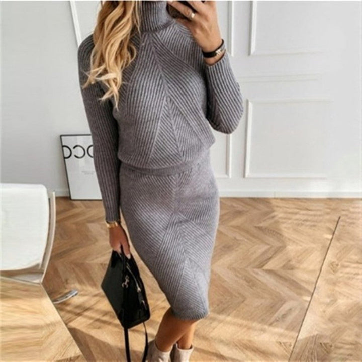 Kuscheliges Damen Strickkleid für den Herbst (2)