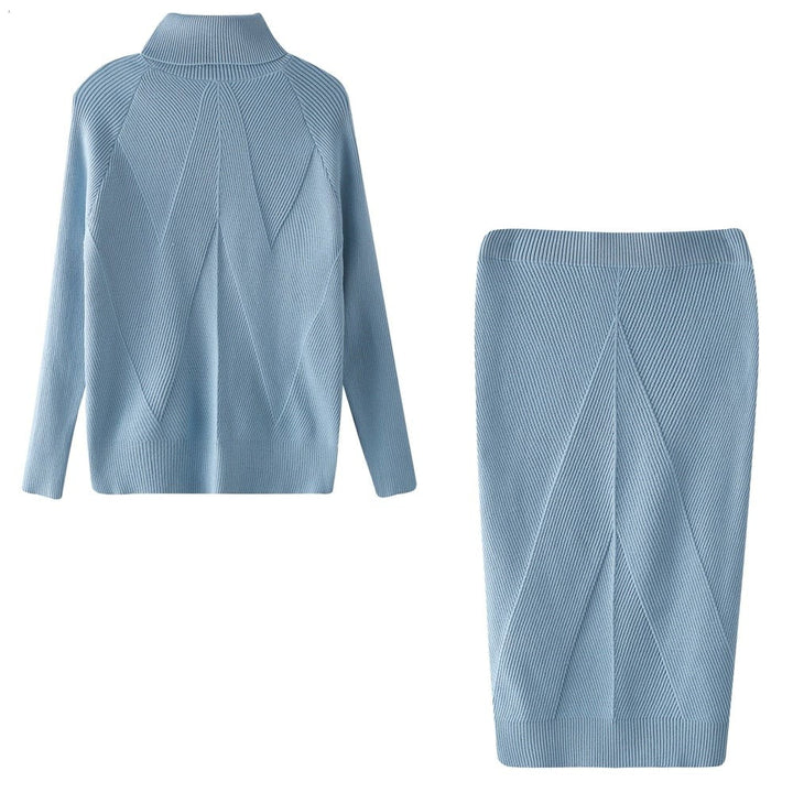 Kuscheliges Damen Strickkleid für den Herbst in Blau