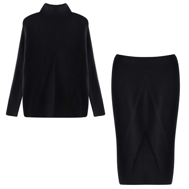 Kuscheliges Damen Strickkleid für den Herbst in Schwarz