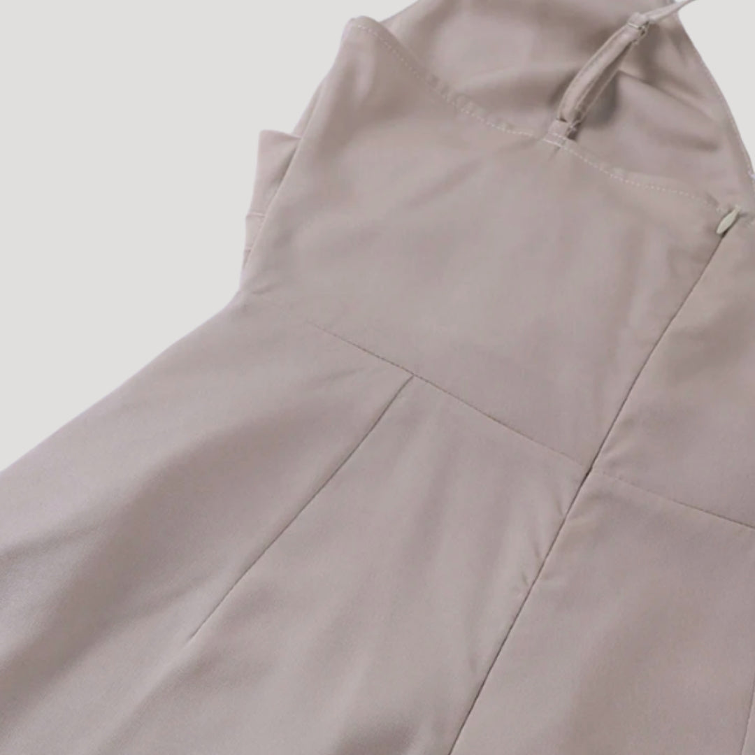 Langes Abendkleid mit Schlitz für Damen (3)