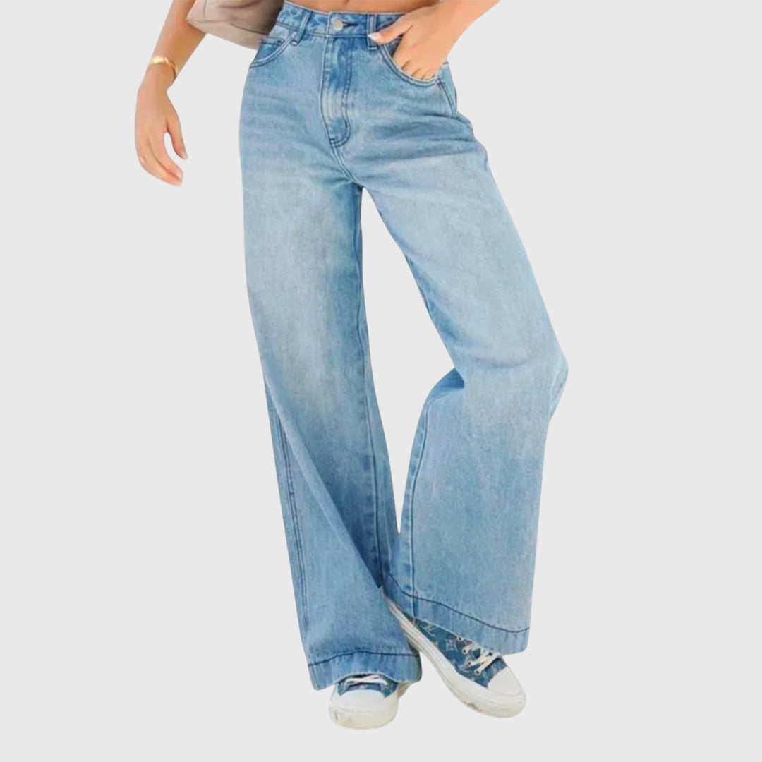 Lässige Damen Baggy-Jeans für den Alltag in Blau