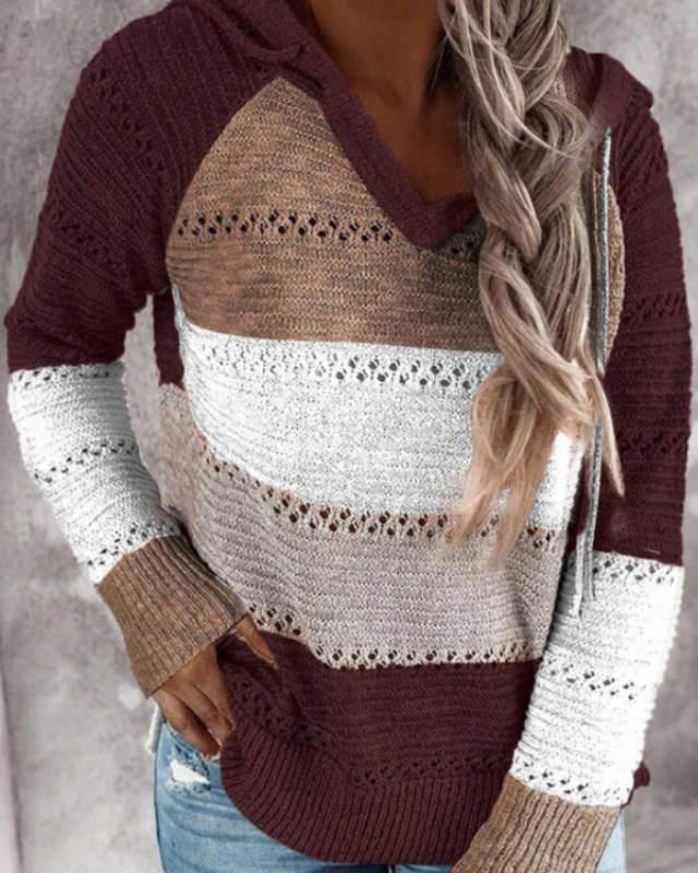 Lässige Damen Hoodie im modernen Casual-Stil in Bordeaux