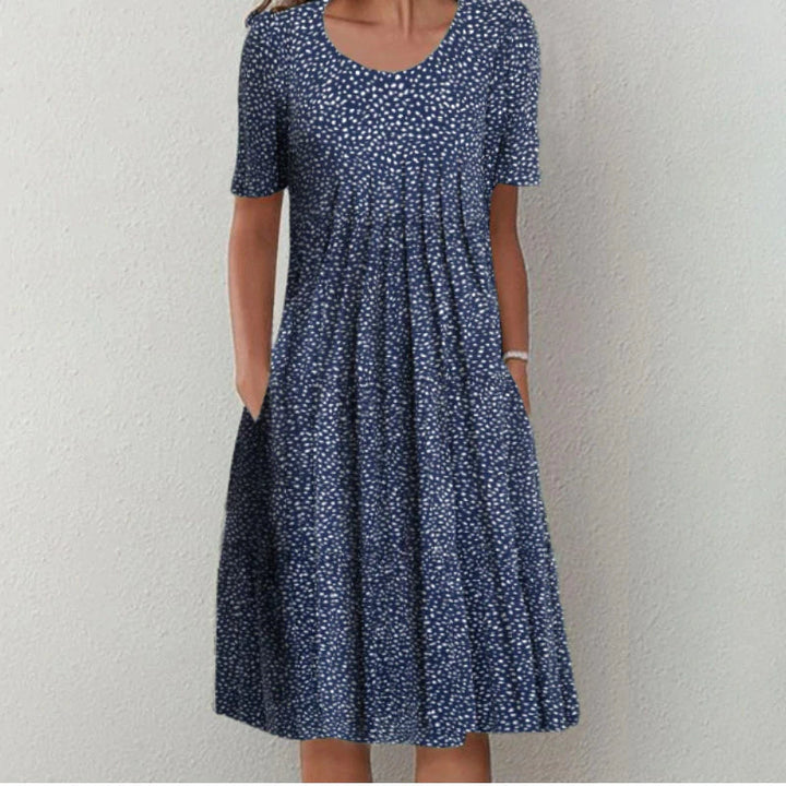 Lässiges Midikleid für Hochzeitsgäste in Blau