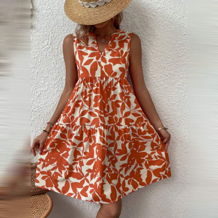 Lässiges Minikleid für Hochzeitsgäste in Orange