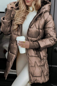 Nele | Leichte Damen Winterjacke mit Kapuze und Steppung