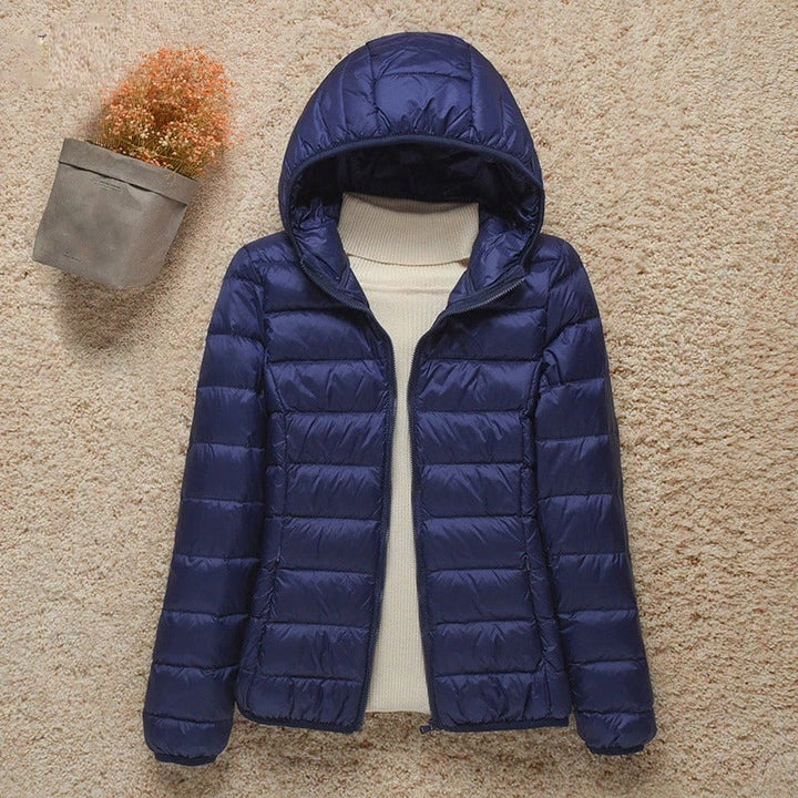 Leichte Steppjacke für Winter in Marineblau