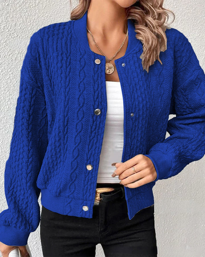 Leichter Damen Cardigan mit Muster in Blau