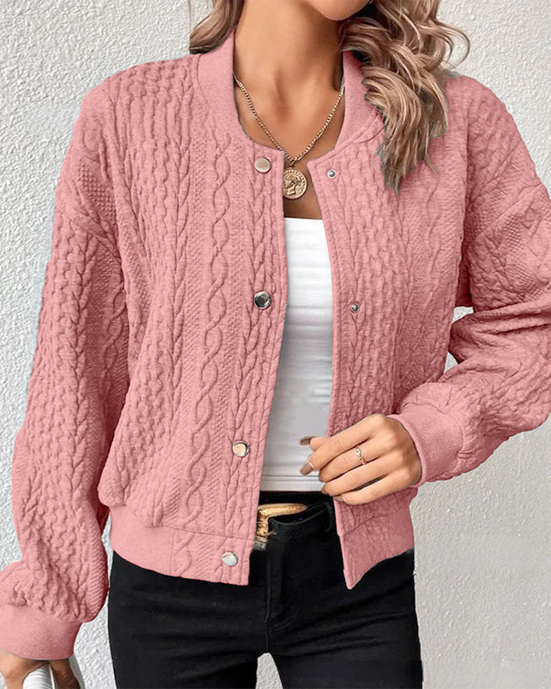 Leichter Damen Cardigan mit Muster in Rosa