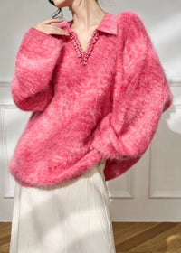 Julia | Locker sitzende Damen Strickjacke mit Spitzenbesatz