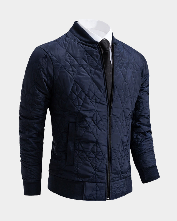 Lockere Steppjacke im Bomberstil für Herbst in Marineblau