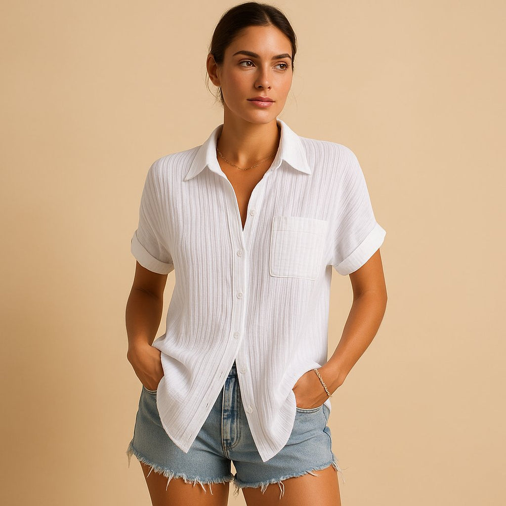 Luftige Kurzärmel-Bluse (2)