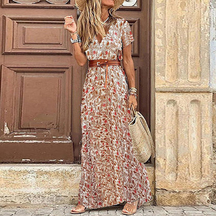 Luftiges Boho Maxikleid für Hochzeitsgäste in Rot