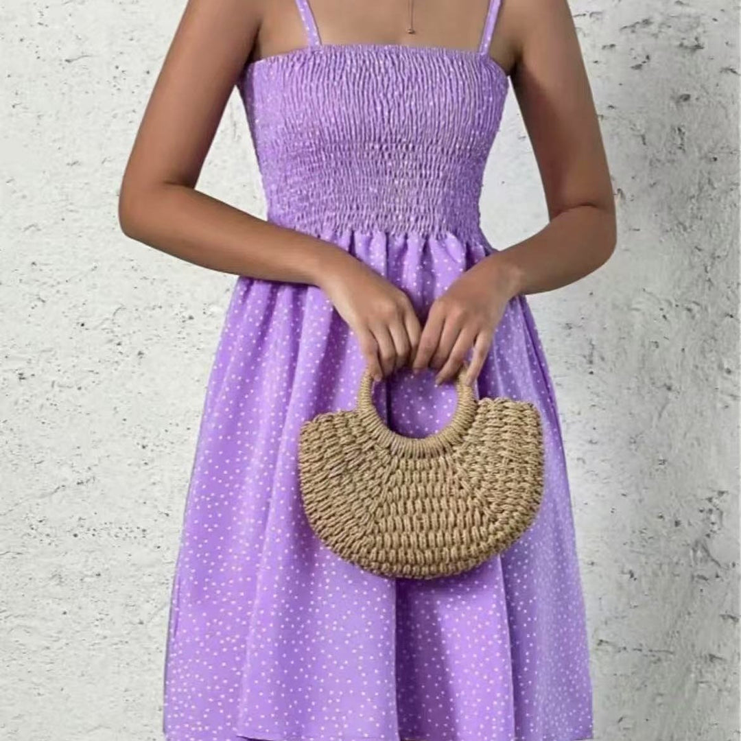 Luftiges gepunktetes Sommerkleid (5)