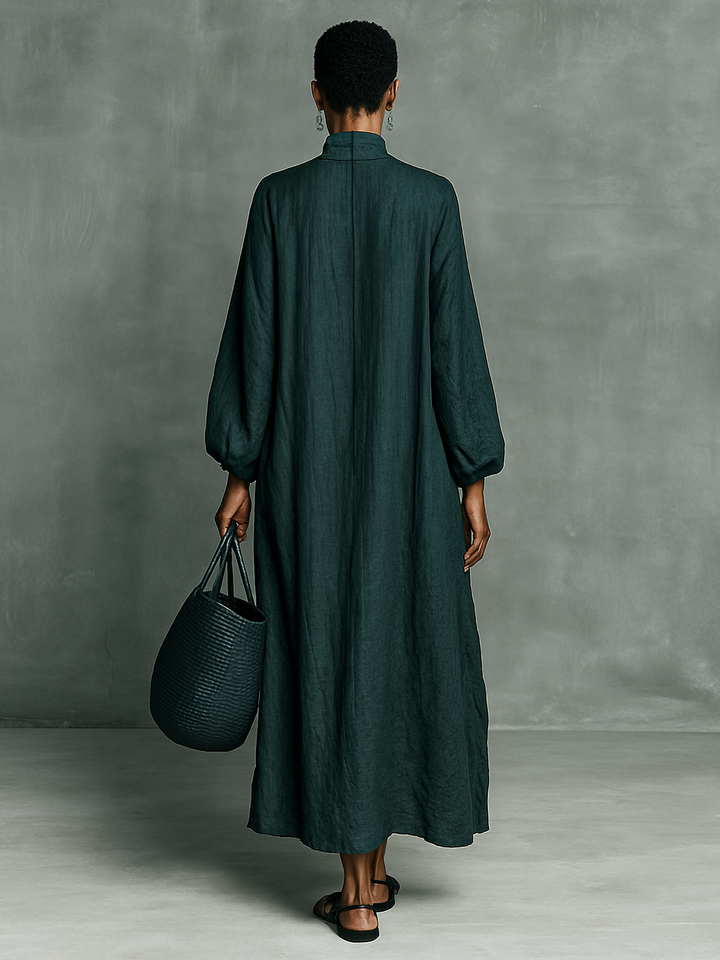 Luftiges Maxikleid für Hochzeitsgäste im Herbst (2)
