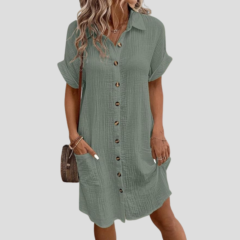 Luftiges Sommerkleid für Hochzeitsgäste in Grün