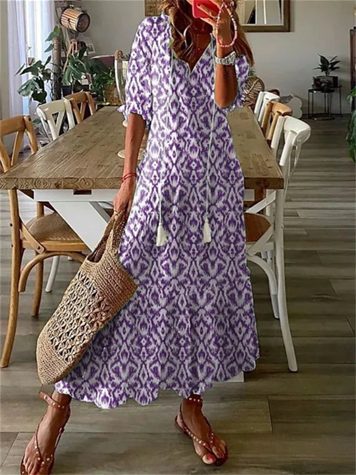 Luftiges Sommerkleid in Maxilänge in Lila