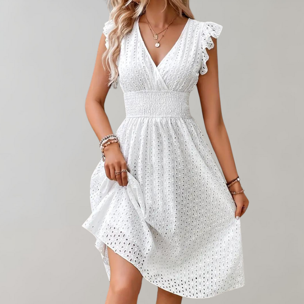 Luftiges weißes Sommerkleid (2)