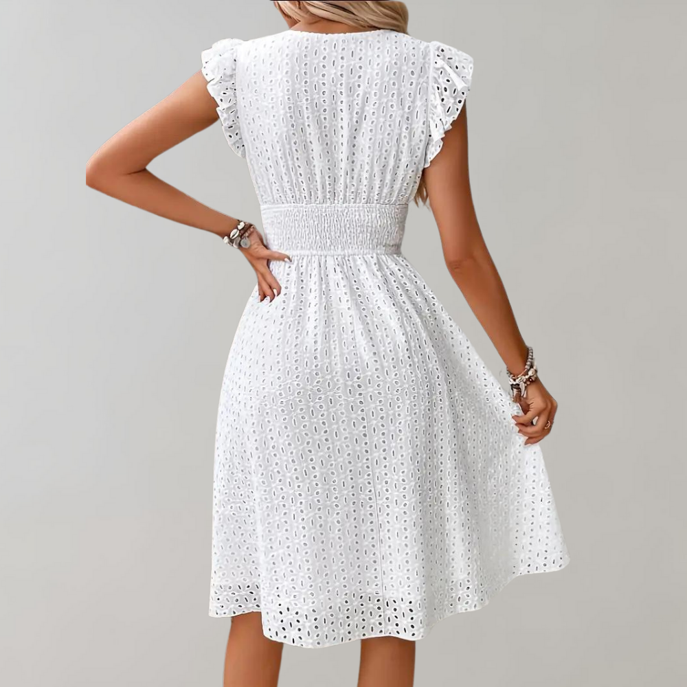 Luftiges weißes Sommerkleid (3)