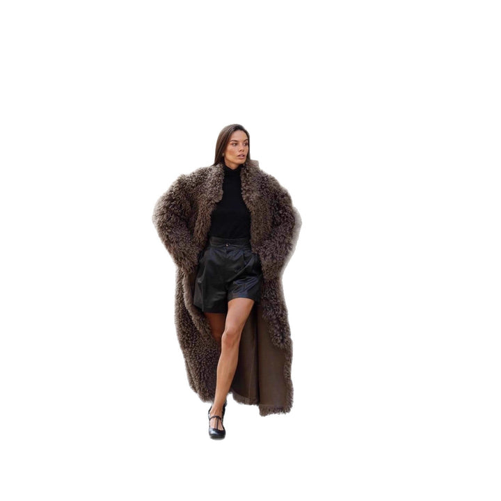 Maxi Kunstfell Teddy Winterjacke Damen (5)