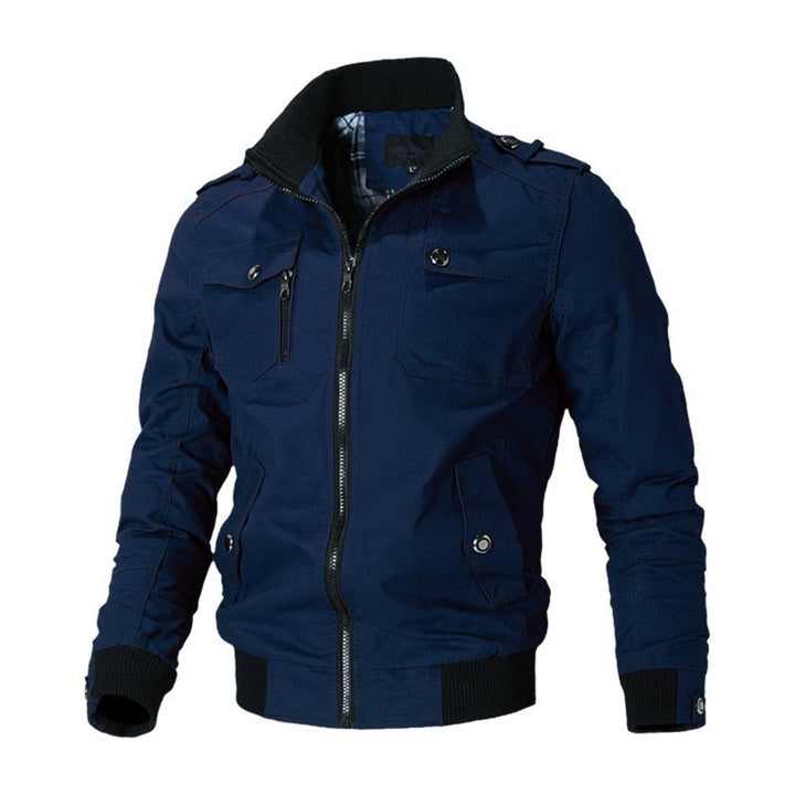 Militär-Bomberjacke für Herren zum Herbst in Blau