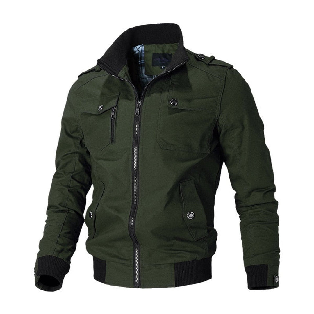Militär-Bomberjacke für Herren zum Herbst in Grün