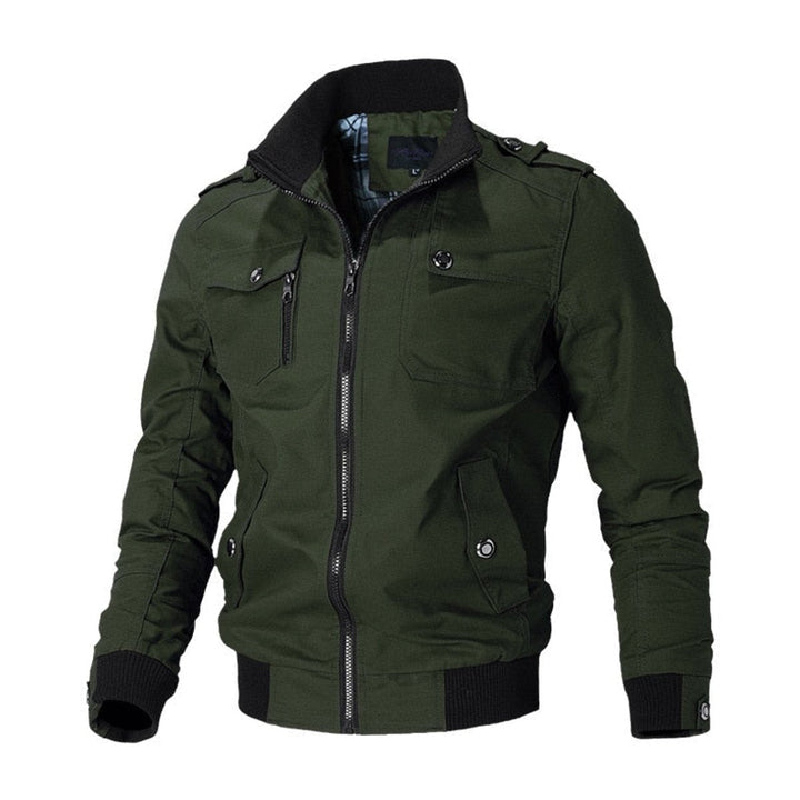 Militär-Bomberjacke für Herren zum Herbst in Grün