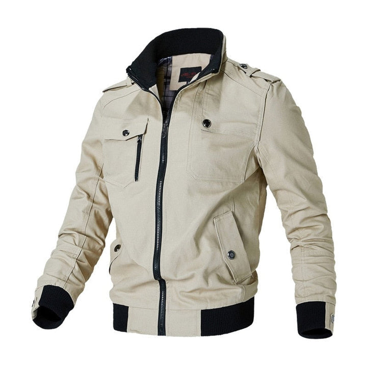 Militär-Bomberjacke für Herren zum Herbst in Khaki