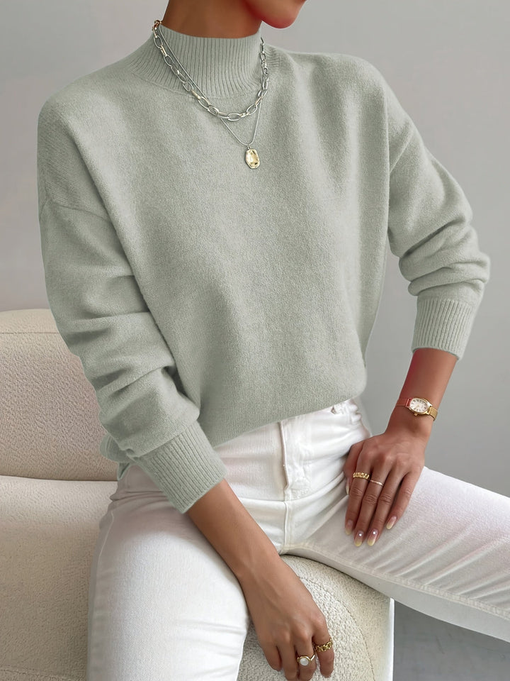 Minimalistische Damen Strickjacke im Cardigan-Stil in Lichtgroen