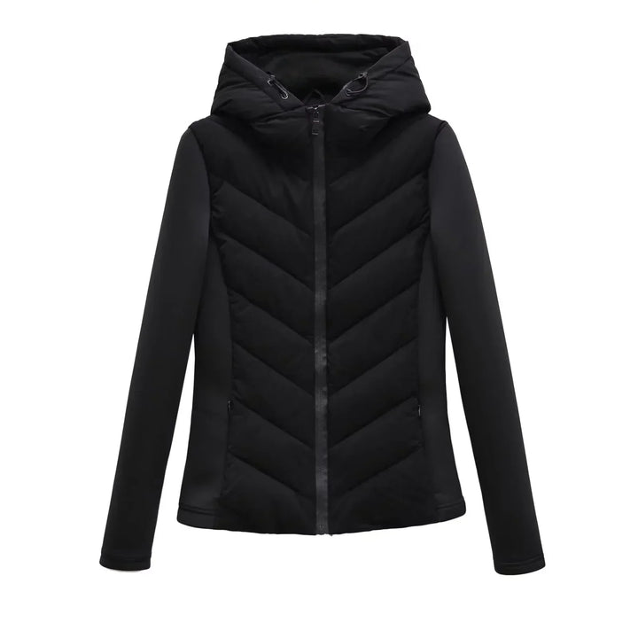 Moderne Winterjacke Damen mit Steppung für Alltag in Schwarz