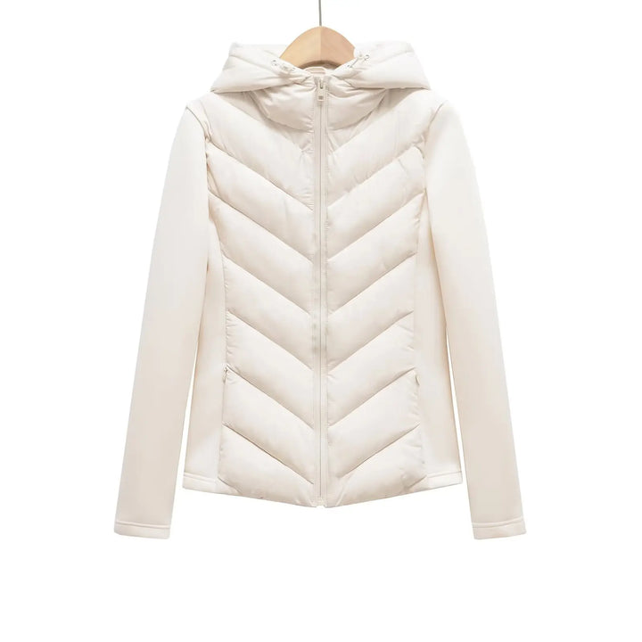 Moderne Winterjacke Damen mit Steppung für Alltag in Weiß