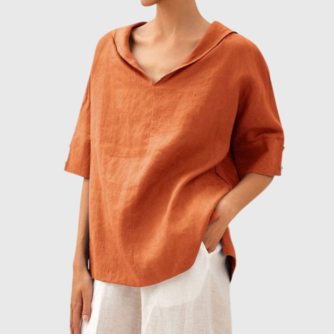 Mühelose Luftige Bluse in Orange