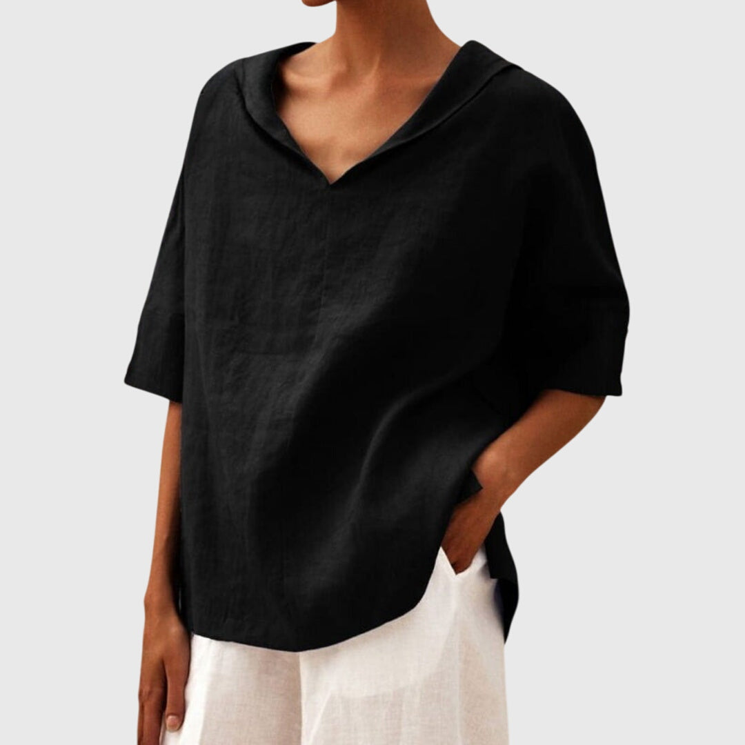 Mühelose Luftige Bluse in Schwarz