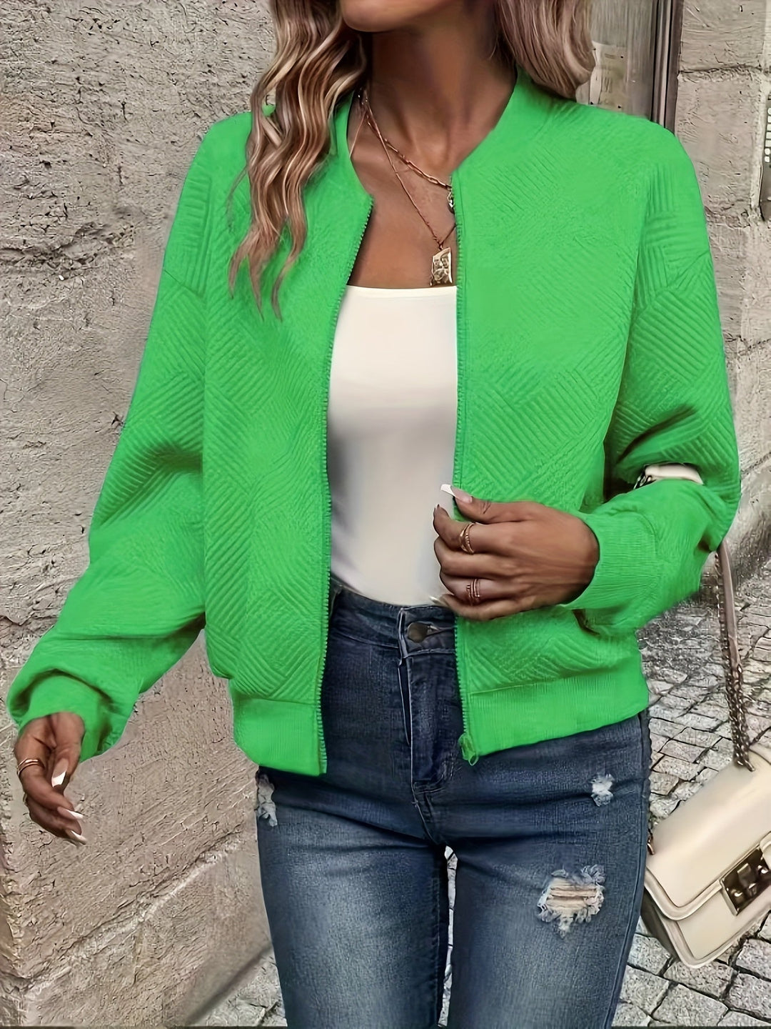 Mühelose Sommerjacke mit Strukturiertem Look (6)