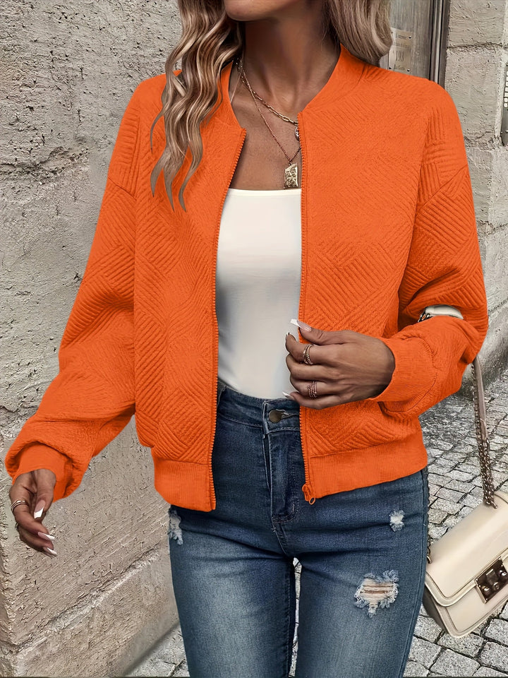 Mühelose Sommerjacke mit Strukturiertem Look in Orange