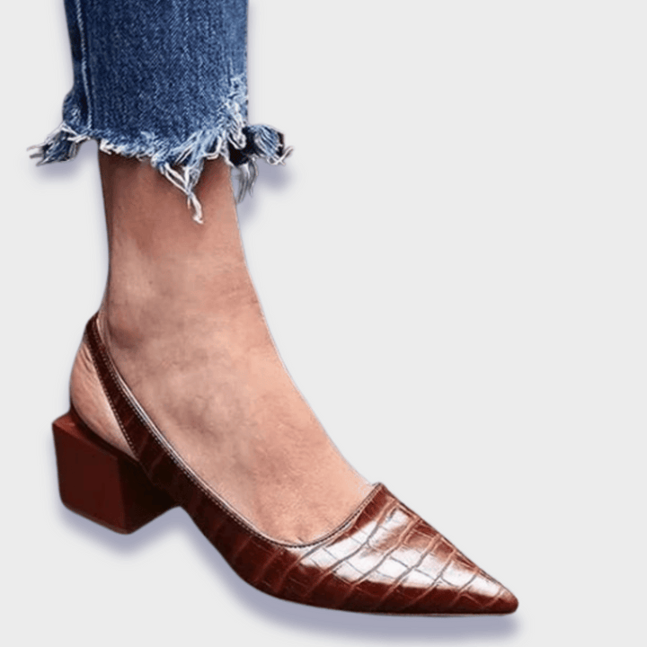 Orthopädische Croco-Pumps