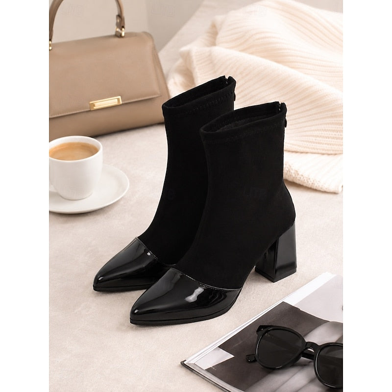 Orthopädische Damen Stiefeletten mit Blockabsatz (5)