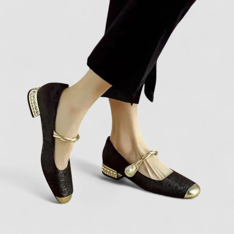 Orthopädische Mary Janes mit Vintage-Charme in Schwarz