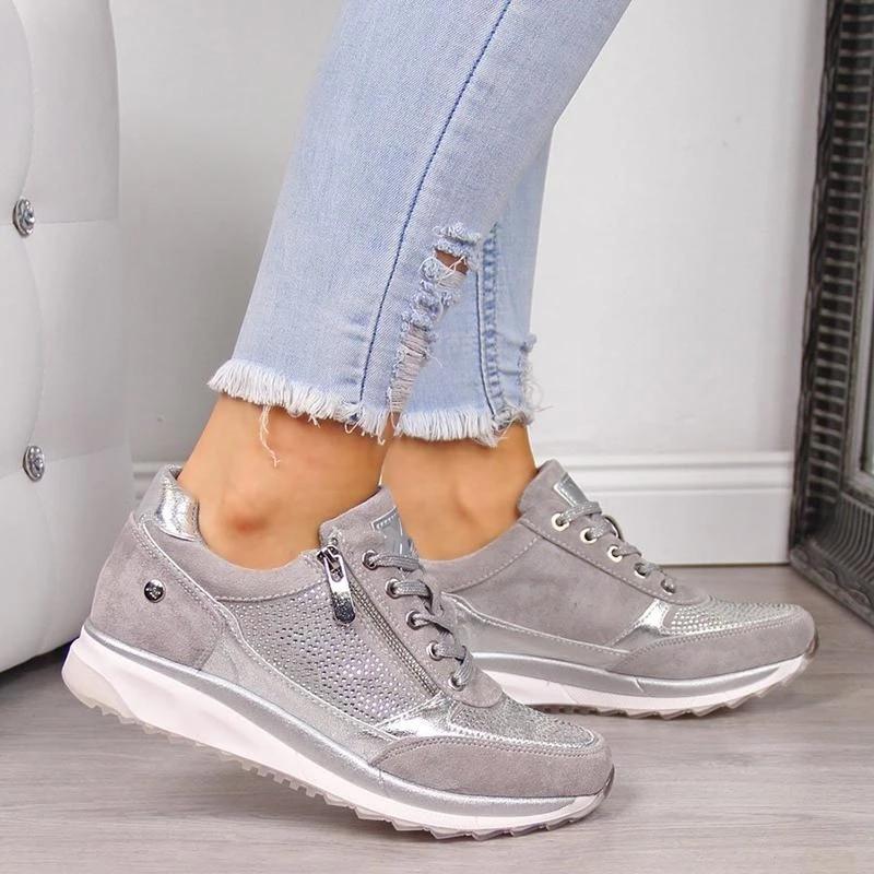 Orthopädische Sneaker für den Alltag in Silberfarben